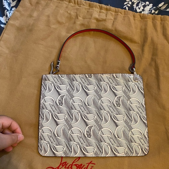 *****SOLD*****Christian Louboutin Small CABATA Spiked Studded Toile - Picture 14 of 14